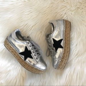 steve madden metallic espadrilles sneakers